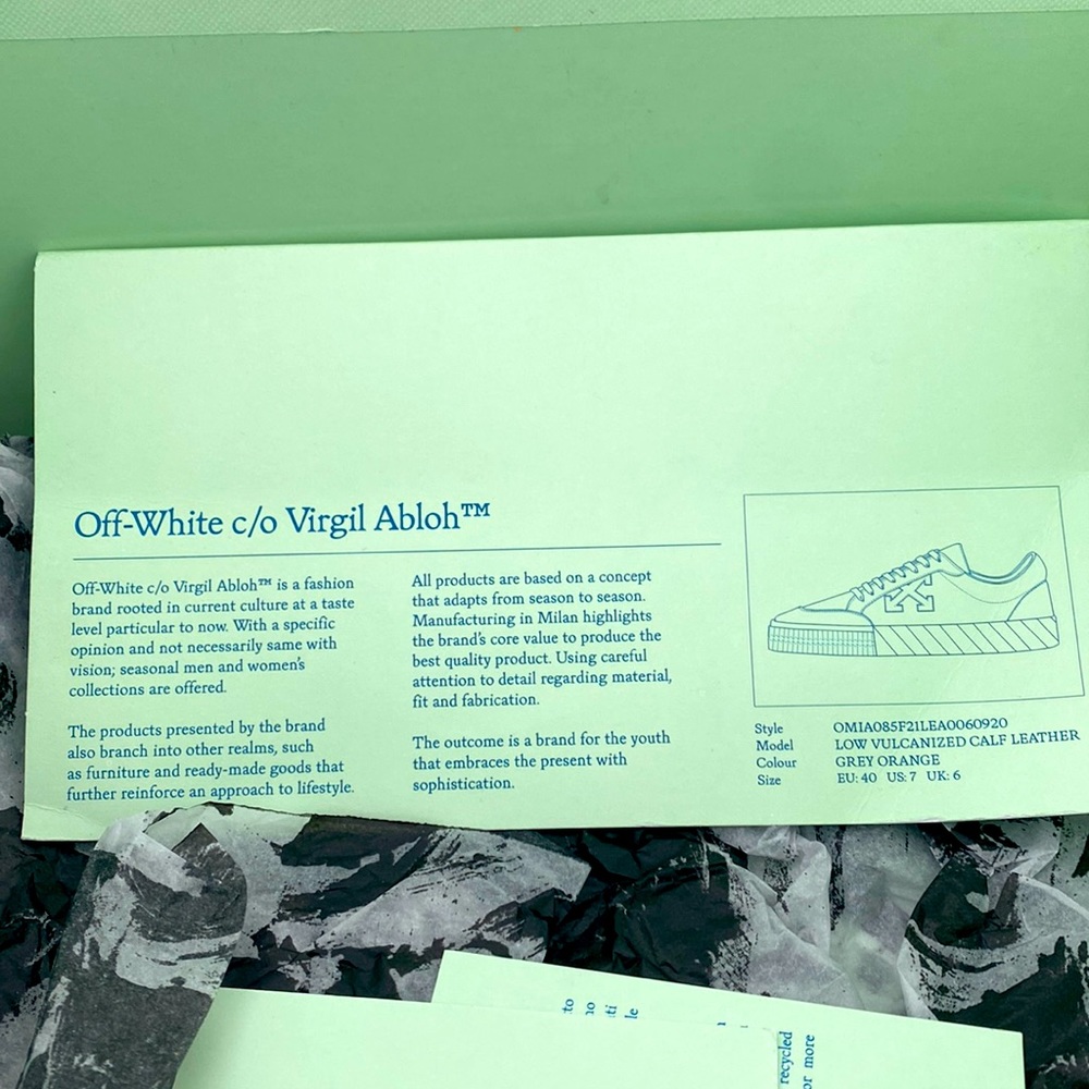 Off White men’s shoe by Virgil Abloh